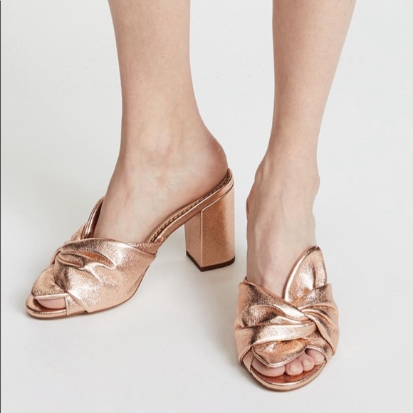 Sam Edelman Oda Rose Gold Mules - Picture 2 of 7